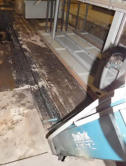 6 W x 21'2 L NEW LONDON Steel Belt Conveyor, 2-1/2 Pitch Hinged, 1/2 HP, 2015