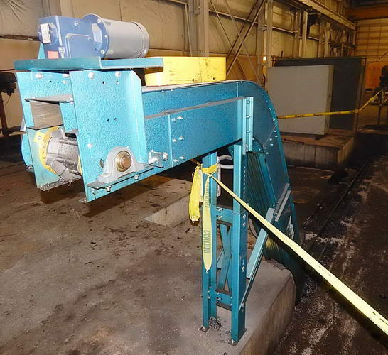 6 W x 21'2 L NEW LONDON Steel Belt Conveyor, 2-1/2 Pitch Hinged, 1/2 HP, 2015
