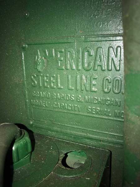 20000 Lb. AMERICAN STEEL LINE MODEL 1000-200M MOTORIZED COIL REEL