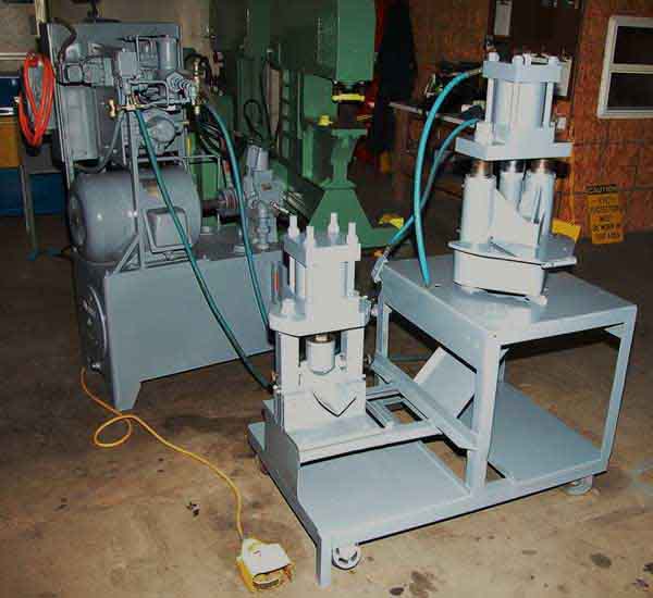 Hydraulic Angle Iron Cutting Station, 6 Corner Notcher, 4 Angle Shear, 15 HP