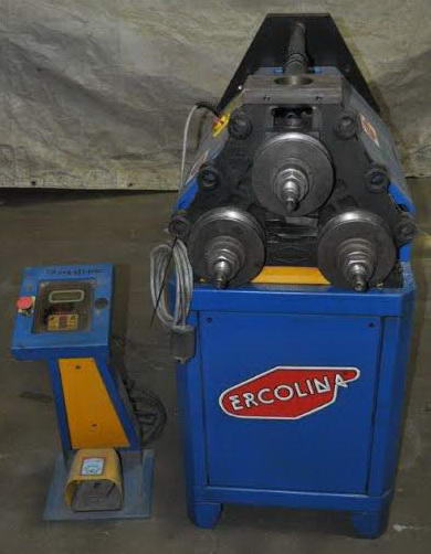 2 x 2 x 1/4 ERCOLINA Angle Bending Rolls, 6-5/8 Tooling OD, 40mm Shaft Dia