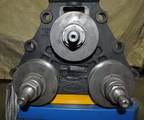 2 x 2 x 1/4 ERCOLINA Angle Bending Rolls, 6-5/8 Tooling OD, 40mm Shaft Dia