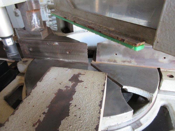 HYD-MECH MODEL C370-2SI 2-HEAD SEMI-AUTOMATIC COLD SAW, 2008,