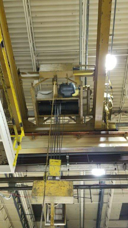 15 Ton MICHIGAN CRANE Bridge Crane, 27'-6-1/2 Span, 25' Lift