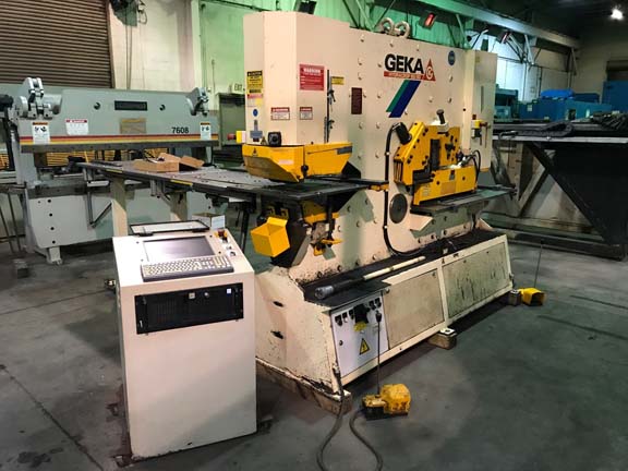 8 x 8 x 3/4 GEKA MODEL 165SD DUAL OPERATOR SEMI PAXY CNC HYDRAULIC IRONWORKER