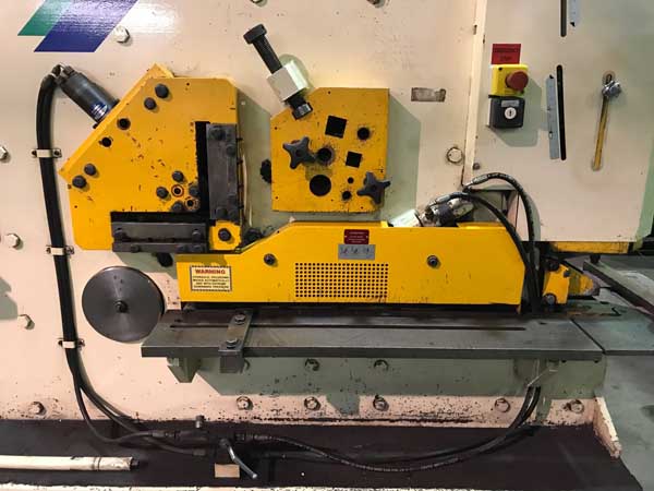 8 x 8 x 3/4 GEKA MODEL 165SD DUAL OPERATOR SEMI PAXY CNC HYDRAULIC IRONWORKER