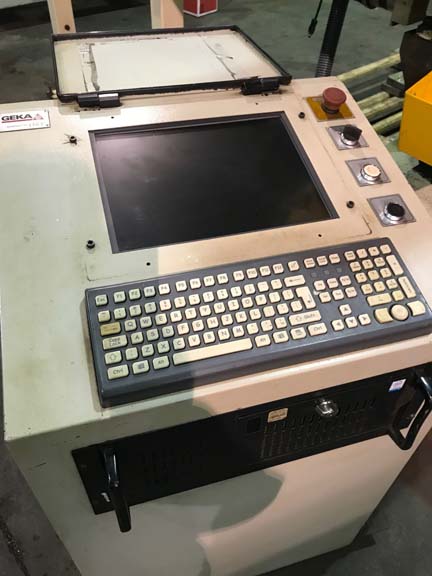 8 x 8 x 3/4 GEKA MODEL 165SD DUAL OPERATOR SEMI PAXY CNC HYDRAULIC IRONWORKER