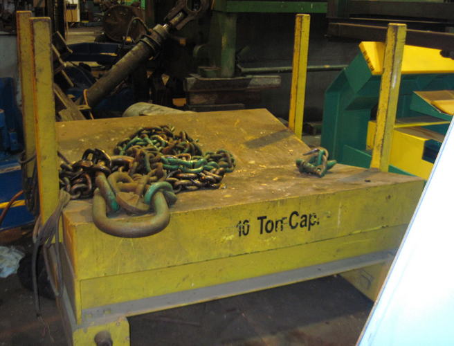 20,000 Lb Coil Transfer Car with Rails, 72 Dia Cap, 62 x 64 V-Bed, 1/2 HP