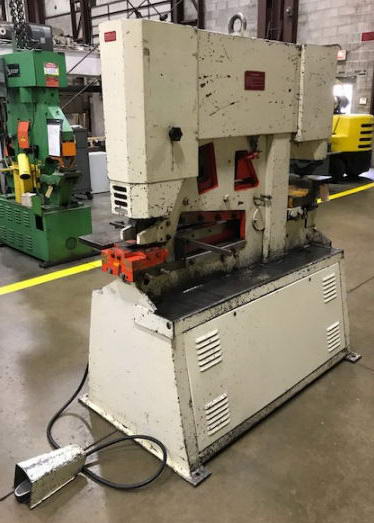 5 x 5 x 1/2 GEKA Hydraulic Ironworker, 77 Ton, 40 SPM, 12 HP