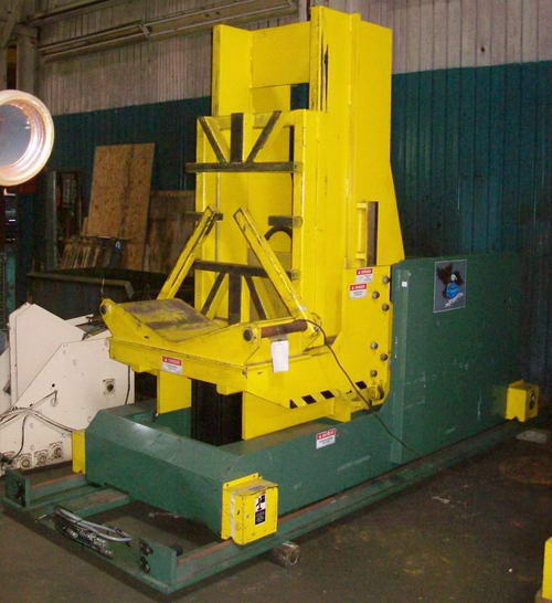 10,000 Lb COE Traveling Coil Car Upender, 18 Width, 60 OD, 18 Vert Adj, 2010