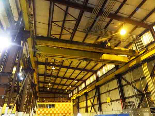 10 Ton SHAW BOX Overhead Bridge Crane, 35'9 Span, 35' Lift