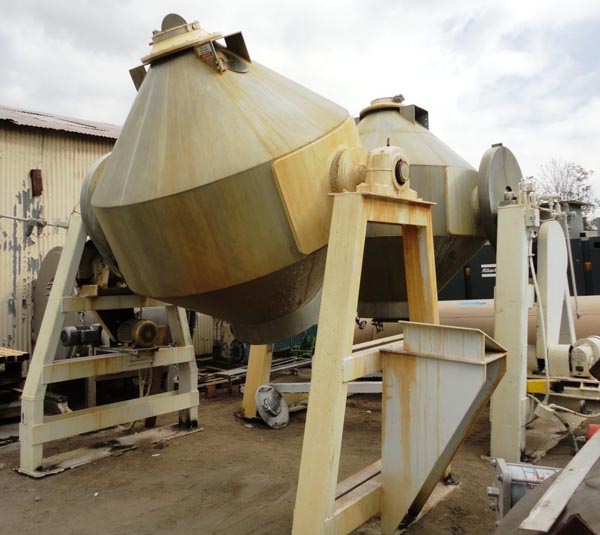 100 CU. FT. GEMCO STAINLESS STEEL DOUBLE CONE BLENDER (2 AVAILABLE)