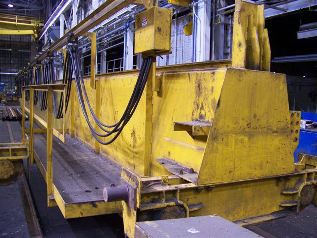 35 Ton CONCO Top Running Bridge Crane, 95' Span, 40' Lift, Radio Control
