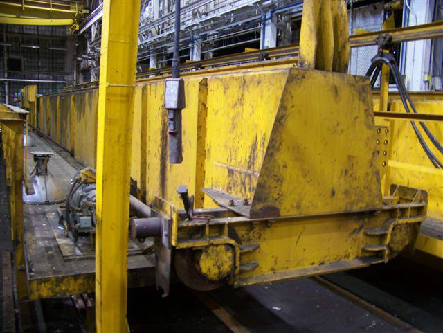 35 Ton CONCO Top Running Bridge Crane, 95' Span, 40' Lift, Radio Control