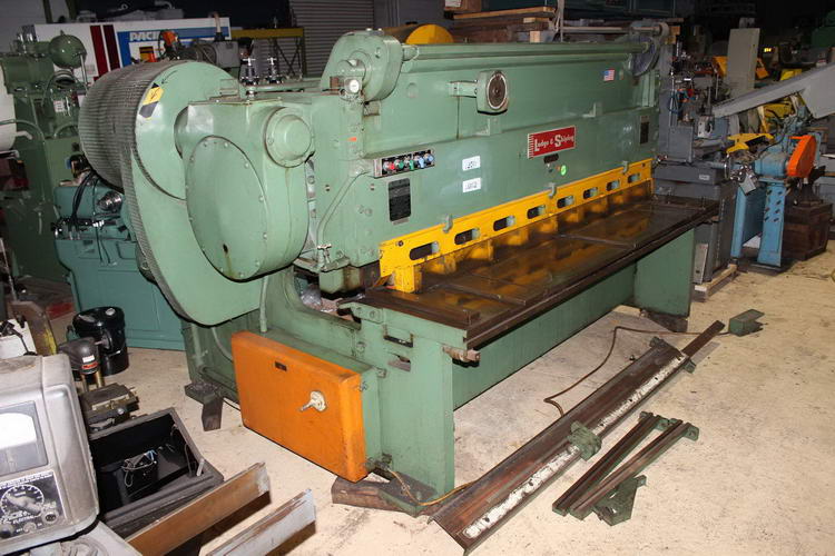 3/8 x 8' LODGE & SHIPLEY Power Squaring Shear, 36 Back Gauge, 8' Sq Arm, 10 HP