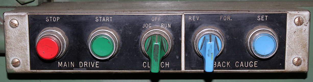 3/8 x 8' LODGE & SHIPLEY Power Squaring Shear, 36 Back Gauge, 8' Sq Arm, 10 HP