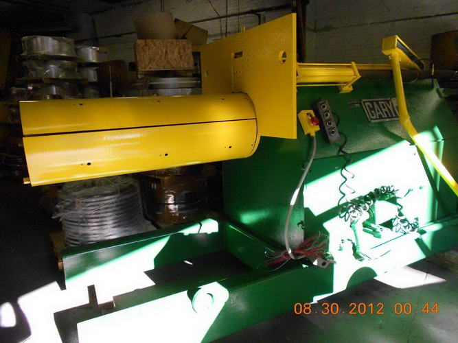 10,000 Lb GARY Recoiler, 20 ID, 48 Width, Hyd Expansion, Drum Push-Off, 40 HP