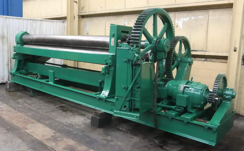 12' x 1/2 BERTSCH Initial Pinch Plate Roll, Rear Roll Adj, Air Drop End, 20 HP