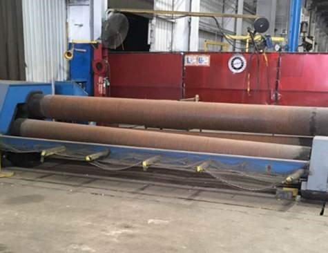 16' x 5/8 BERTSCH Plate Bending Roll, 0 to 14 FPM, 3-Axis DRO, 50 HP