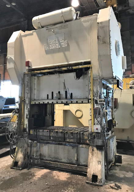 200 Ton BLISS Straight Side Press, 8 Str, 30 SH, 10 Adj, 72 x 42 Bed