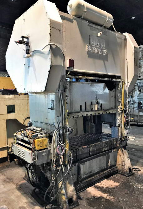 200 Ton BLISS Straight Side Press, 8 Str, 30 SH, 10 Adj, 72 x 42 Bed