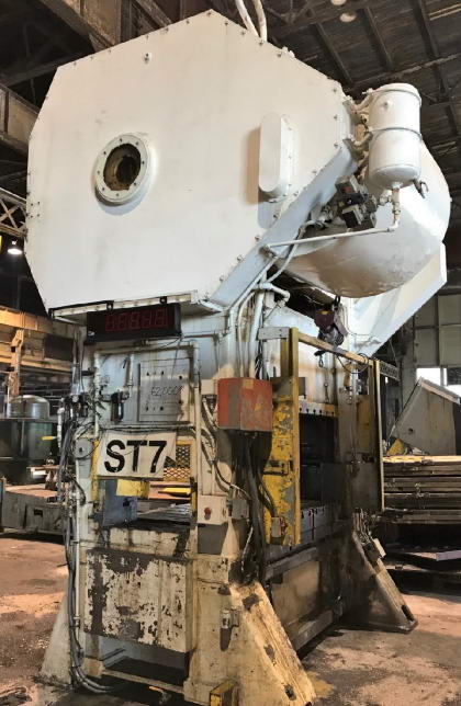 200 Ton BLISS Straight Side Press, 8 Str, 30 SH, 10 Adj, 72 x 42 Bed