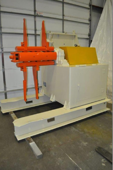 12,000 Lb ROWE Motorized Uncoiler, 19 to 23 ID, 72 OD, 37 Width