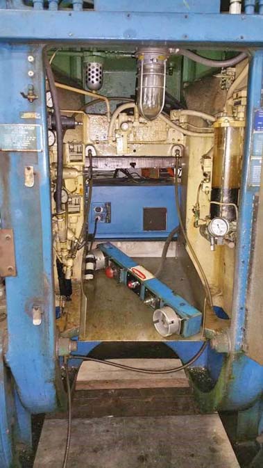 75 Ton BLISS OBI Press, 4 Str, 15 SH, 3.5 Adj, 36 x 24 Bed, 110 SPM