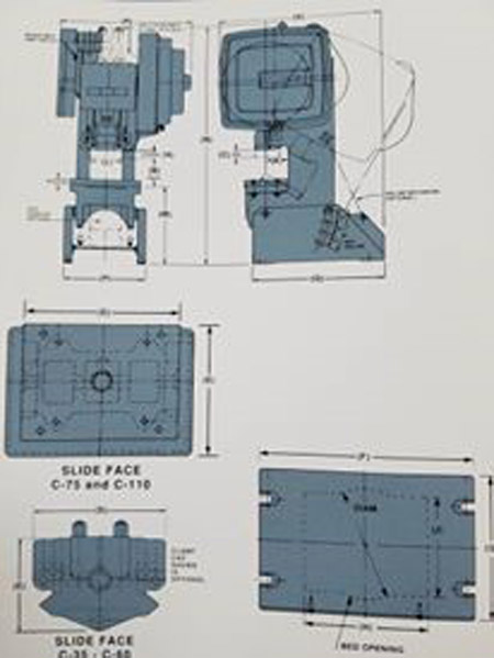 75 Ton BLISS OBI Press, 4 Str, 15 SH, 3.5 Adj, 36 x 24 Bed, 110 SPM