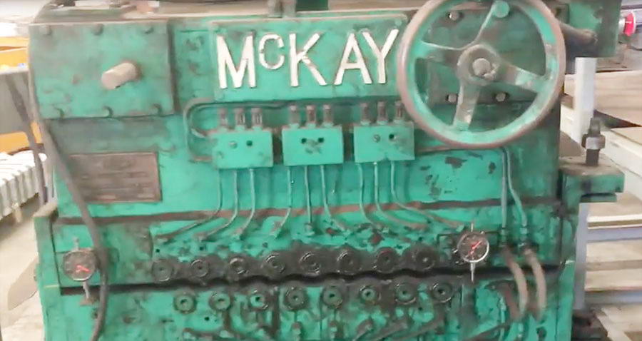 78 MCKAY Triple Backed Up Leveler, 9 Over 8, Entry Brush Rolls, 75 HP