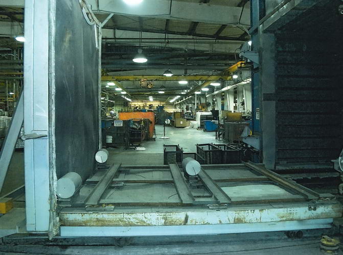 120 W. x 105 H. x 128 L. GASMAC CAR BOTTOM BATCH TYPE ANNEALING OVEN