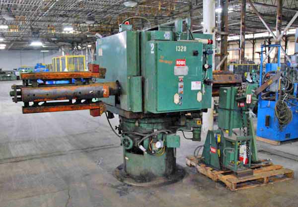 10,000 Lb ROWE Motorized Double End Uncoiler, 16 to 20 ID, 72 OD, 30 Width