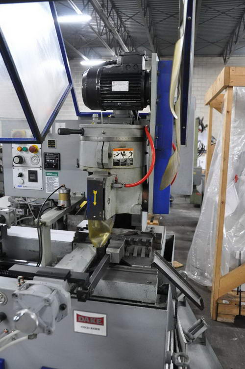 14-1/2 Blade DAKE EUROMATIC Non-Ferrous Cold Saw, 5-1/16 Rd, 4 Sq