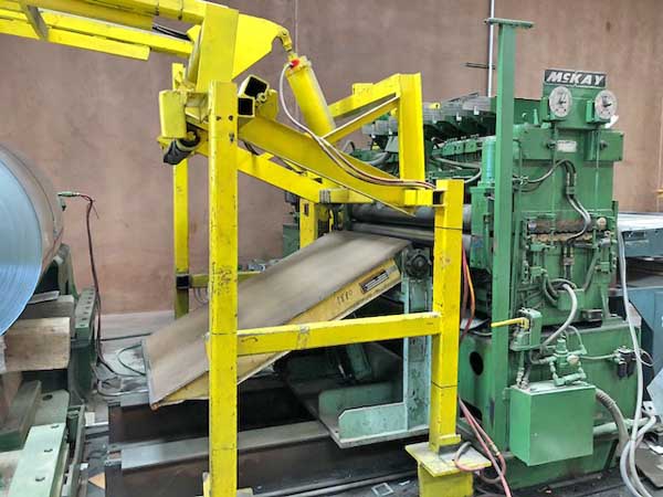 60 x .090 x 25,000 Lb MCKAY Cut-To-Length Line, 12' Stacker, L-R Direction