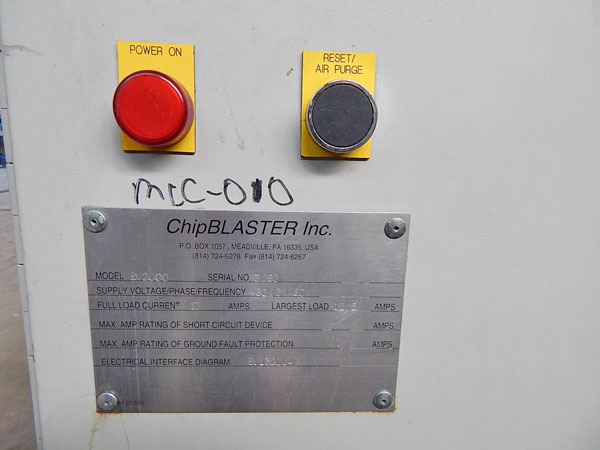 13 GPM, 1200 PSI CHIPBLASTER Thru-Spindle Variiable Speed High Pressure Coolant