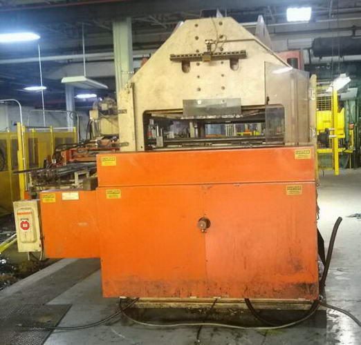 80 Ton BRADBURY 4-Post Press, 1 Str, 28.5 SH, 5 Adj, 100 x 52 Die, 20 HP