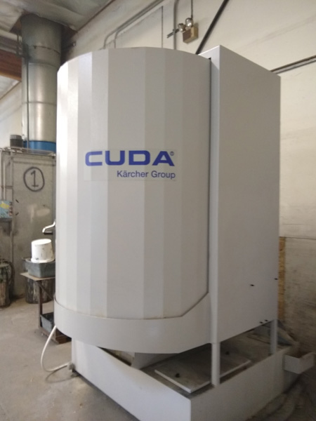 48 Dia x 60 H CUDA Parts Washer, 5,000 Lb Cap, 18 kW Heater, 7-1/2 HP