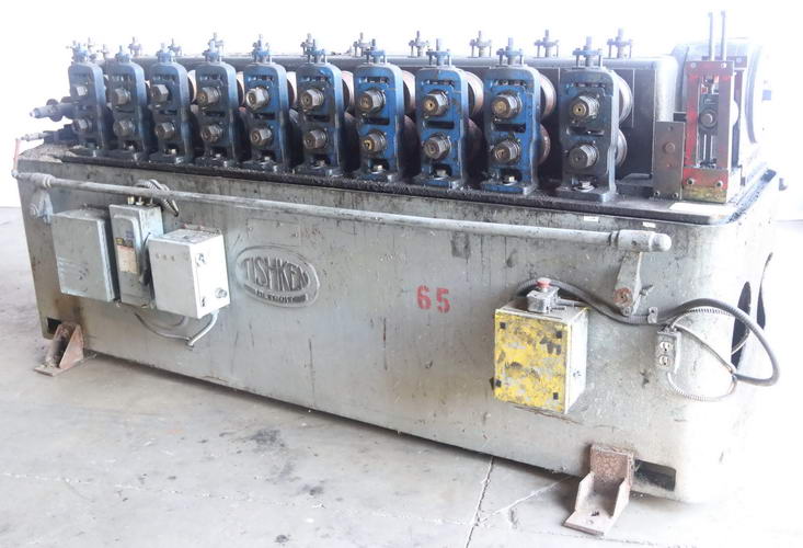 10-Stand TISHKEN Roll Former, 1.5 Spdl, 10 RS, 9 Horiz, 4 - 6.5 Vert, 15 HP