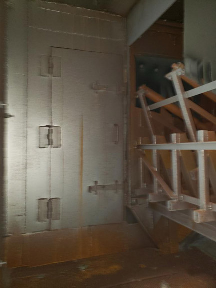 Pass Thru, PANGBORN Pipe & Structural Blast Cleaning Line, 2 Direct Drive Wheels