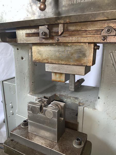 SCHMIDT Marking Machine, 4 Ton Pressure, 7 Lines @ 1/16 to 2 Lines @ 1/4 , 2 HP