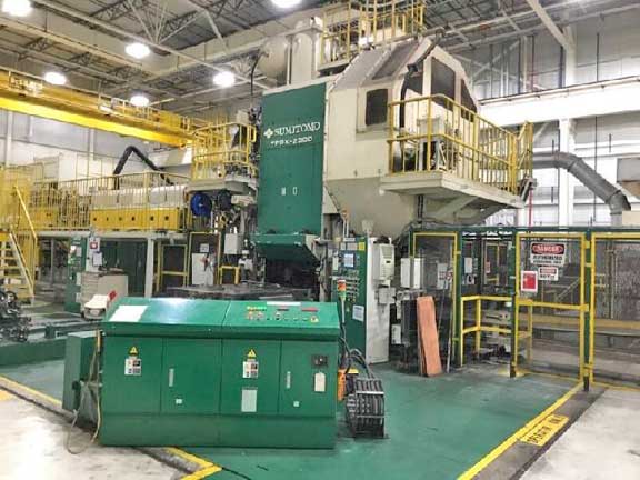 2000 Ton SUMITOMO Automatic 4 Stage Transfer Forging Line, Side & Bottom K.O.
