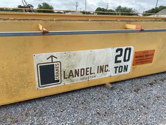20 Ton LANDEL Double Box Girder Bridge & End Trucks, 68'3-1/2 Width, (2) Avail
