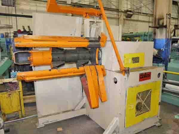 20,000 Lb DALLAS Uncoiler, 20 to 24 ID, 72 OD, 48 Width, Hyd Expansion