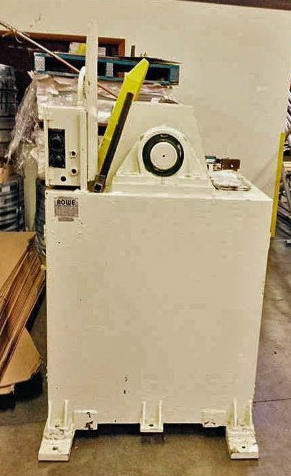 7,500 Lb ROWE Motorized Uncoiler, 17 to 20 ID, 27.5 Width, Loop Control Arm