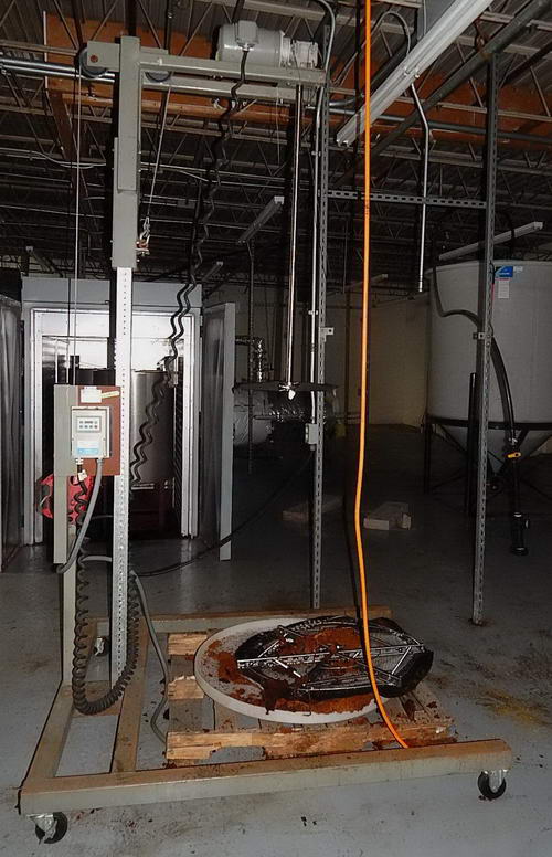 FUSION Stainless Steel Mixer, Rolling Stand, 65 Motorized Impeller Lift, 3 HP