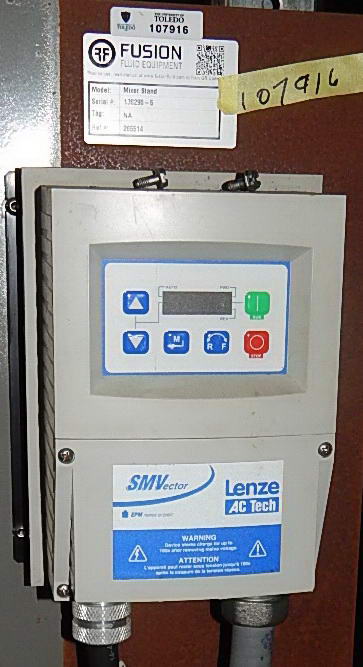 FUSION Stainless Steel Mixer, Rolling Stand, 65 Motorized Impeller Lift, 3 HP