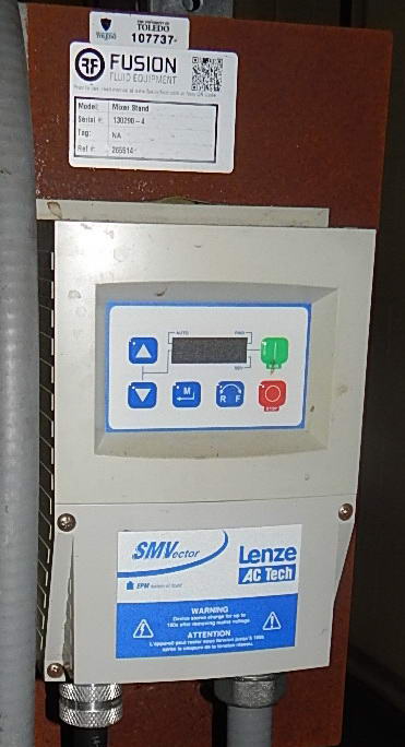 FUSION Stainless Steel Mixer, Rolling Stand, 65 Motorized Impeller Lift, 3 HP