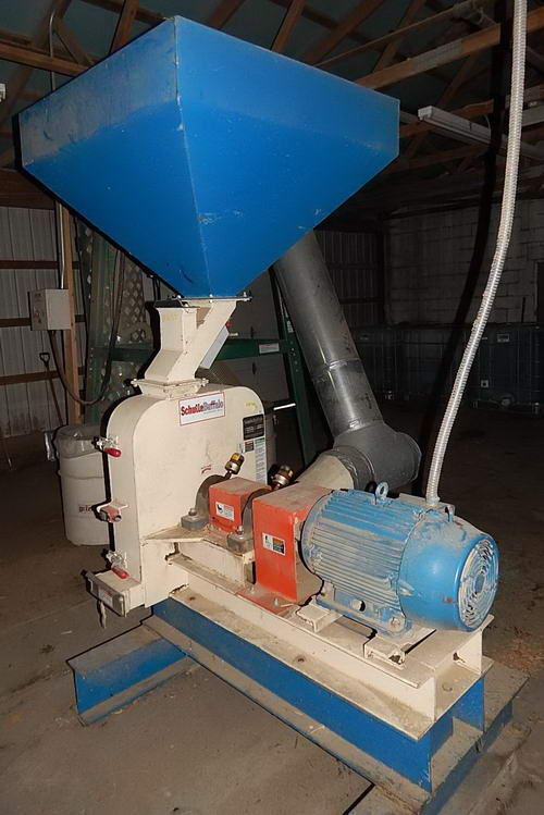 SCHUTTE BUFFALO Hammer Mill With Grizzly Cyclone Separator, (2) Barrels, 20 HP