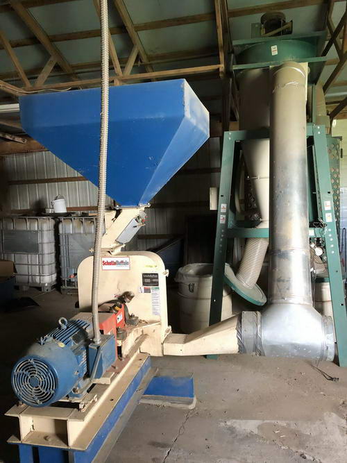 SCHUTTE BUFFALO Hammer Mill With Grizzly Cyclone Separator, (2) Barrels, 20 HP