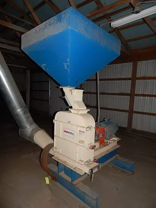 SCHUTTE BUFFALO Hammer Mill With Grizzly Cyclone Separator, (2) Barrels, 20 HP
